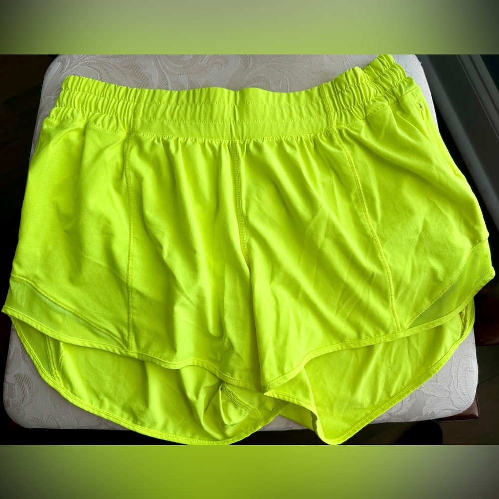 lululemon athletica Neon Yellow Athletic Shorts